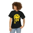 thumbnail image 2 of Dripping smiley face graphic tee Unisex Heavy Cotton Tee, 2 of 8