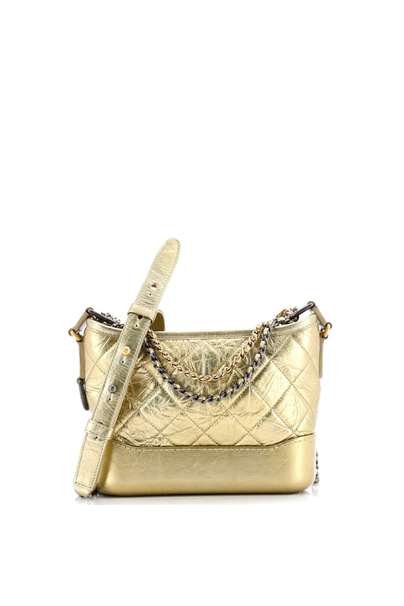 Pre-Owned CHANEL Gabrielle Hobo Quilted Aged Calfskin Small By Rebag