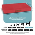 thumbnail image 4 of Cama Antiestrés de Foam Esquimal Rojo para Perro y Gato Grande Lavable, 4 of 6