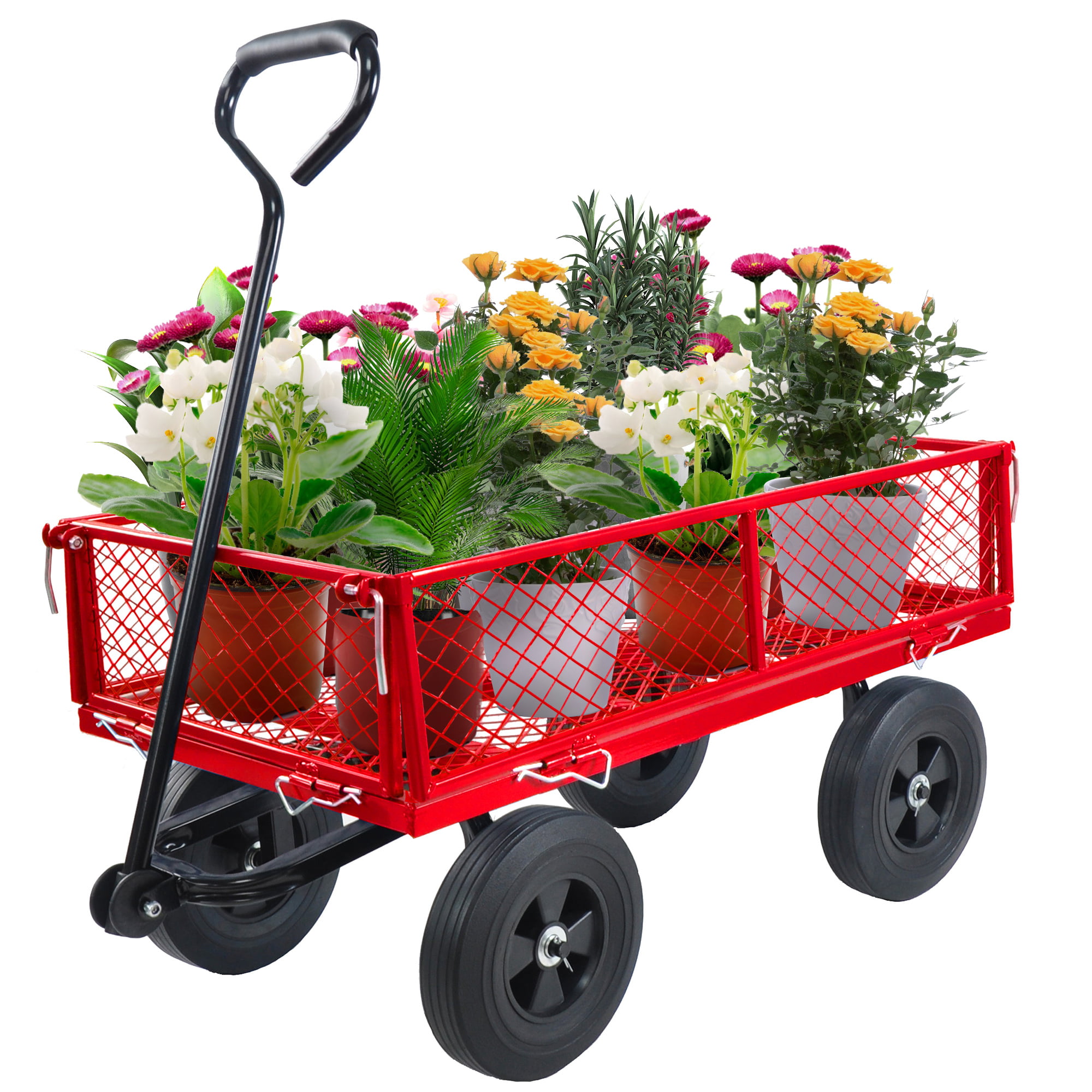 Large Capacity Rolling Utility Dump Cart for Residential DIY Landscaping Lawn Care and Remodeling PURNC 50-LG1079 Pure 2-Wheeled Garden Wheelbarrow Pure Garden 
