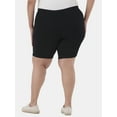 thumbnail image 3 of JMS Just My Size by Hanes Women's Plus Size Pull On Shorts with Pockets, Single and 2-Pack, 9” Inseam, Sizes 0X-4X, 3 of 5