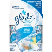 Glade Automatic Spray, Clean Linen, 0.86 oz. (Pack of 2)