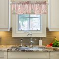 thumbnail image 2 of Yayeee Kitchen Valance Rod Pocket 54" x 18" Living Room Window Curtain, Light Green Christmas Houses, 2 of 6