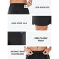 thumbnail image 5 of NORTHYARD Men's 5" Gym Shorts Athletic Running Basketball Workout Shorts with 3 Zipper Pockets Black L, 5 of 8
