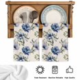 thumbnail image 5 of Navy Blue Floral Kitchen Towels Set of 2, Vintage Flowers Elegant Pastoral Rustic Absorbent Dish Towels for Kitchen, Microfiber Hand Towel, Quick Drying Tea Towel for Cleaning Decorative Dishcloths, 5 of 7