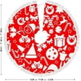 thumbnail image 5 of GZHJMY Christmas Symbols On Red Christmas Tree Skirt 36" for Indoor Outdoor Holiday Party Office Store Cupboard Decoration, 5 of 5