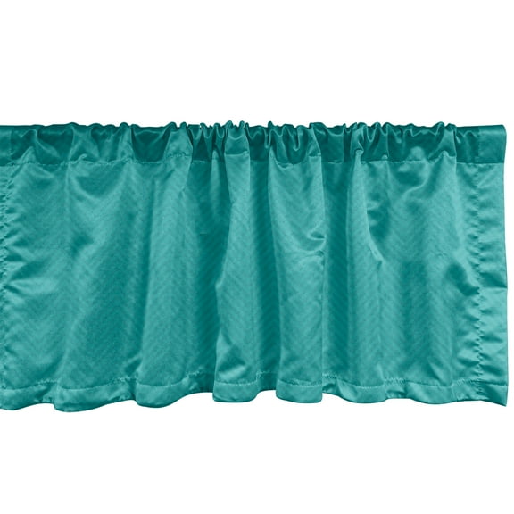 Ambesonne Chevron Window Valance, Neutral Modern Zigzags Art, 54" X 18", Teal Dark Turquoise
