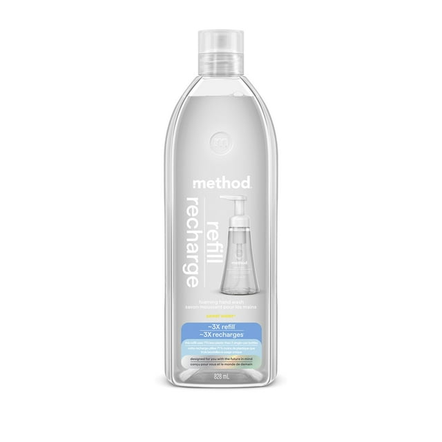 Method Savon Liquide Moussant pour les mains recharge, eau douce, 828 mL