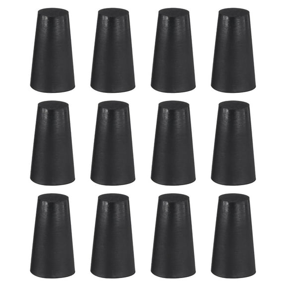 12 Pack Silicone Rubber Tapered Plug, 10mm to 15mm High Temp for Hole Plugs, Spraying, Coating, 25mm