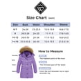 thumbnail image 3 of Wantdo Kid's Winter Coat Thicken Quilted Puffer Jacket Hip-Lenght Parka Purple Size 8, 3 of 11