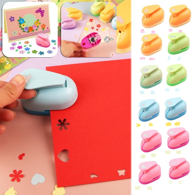 Fiudx Cortador de Papel para Repujado, Perforador con Forma de Flor, Herramienta para Repujado de Álbumes de Recortes, Manualidades de Decoración Diy, Regalo para Fiestas, Metal Abs Duradero, Tamaño