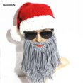 thumbnail image 3 of BomHCS divertido regalo sombrero de Papá Noel con barba grande 100% hecho a mano gorro de Navidad gorro de fiesta máscara, 3 of 4