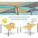 thumbnail image 3 of Vela de Sombra Cuadrada Rectangular 2x3 m Color Sable, Lona Impermeable 95% Protección Rayos UV, para Exterior, Jardín y Terraza, Piscina, 3 of 5
