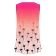 thumbnail image 5 of Hrsba Plus Size Tank Tops for Women Gradient Palm Print Crewneck Sleeveless High Low Hem Loose Soft Breathable Summer Tops, 5 of 5