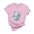 thumbnail image 2 of UPPADA Easter Femmes Oeufs Imprimé T-Shirts Heureux Easter Graphique Bunny Lapin Mignon T-Shirts Manches Courtes Décontracté Col Rond T-Shirts Été Basique Coupe Régulière Chemises Rose,TTTG, 2 of 5