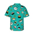 thumbnail image 3 of Picia Sushi Gentle Cotton Regular Fit Short Sleeve Casual Hawaiian Shirt for Men-Small, 3 of 9