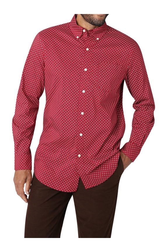 Men's Long Sleeve Sustainable Easy Care Woven Shirt -Sizes XS up to 4XB