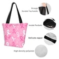 thumbnail image 5 of Kdxio Breast Cancer Awareness Women Reusable Grocery Bags Foldable Ripstop,Reusable Shopping Bags for Shopping,Gym,Gift, 5 of 7