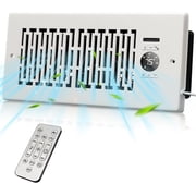 Register Booster Fan Fits 4' x 10' Register Holes, Smart Control Heating Cooling AC Vent Fan, 10-Speed Quiet Register Vent Booster Fans with Thermostat Control & Remote Control