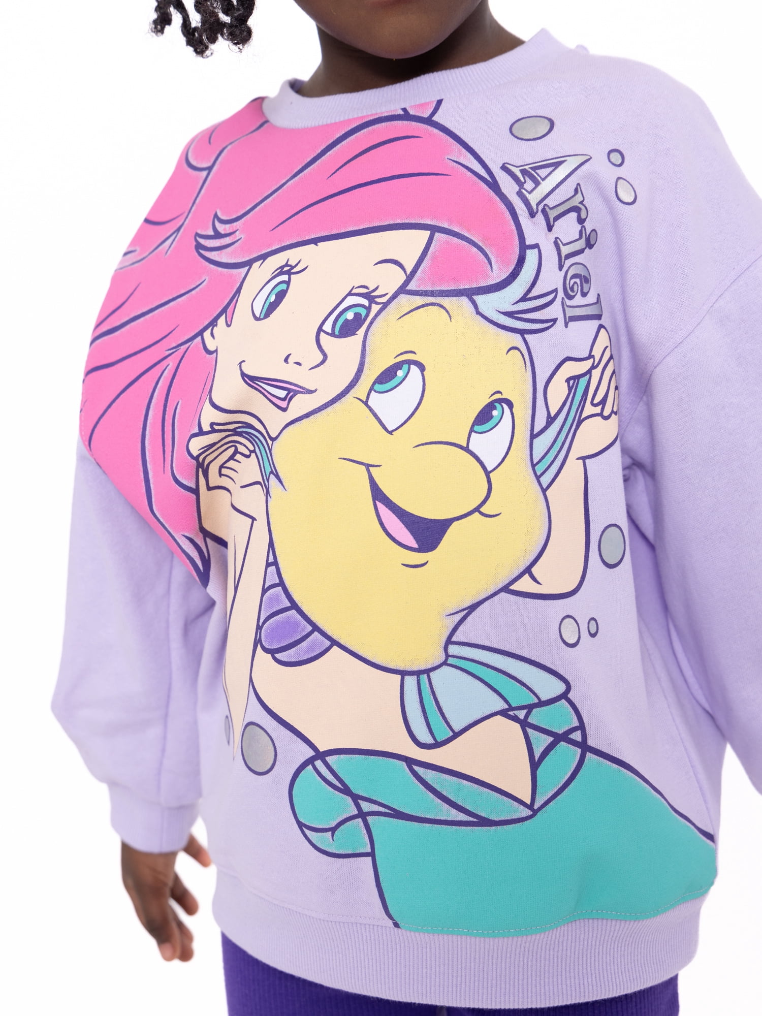 Disney Princess Toddler Girl Ariel Graphic Sweatshirt and Leggings Set, 2-Piece, Sizes 12M-5T