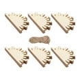 thumbnail image 4 of perfeclan 30 Pieces Unfinished Wood Pieces for DIY Crafts Wooden Craft Sheets Painting, 4 of 9