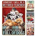 thumbnail image 1 of 4 Uds Pintura Cachorro Placa Metal Vintage Hierro Rectangular 20x30cm, 1 of 9