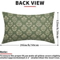 thumbnail image 3 of Sage Green Pillow Covers 12x20 Inch Set of 2, Cream Floral Block Print Pattern Lumbar Decorative Throw Pillowcases Outdoor Farmhouse Rectangle Cushion Covers Spring Summer Sofa Couch Bed Decor, 3 of 4