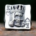 thumbnail image 2 of ZMY Home Stainless Steel Cool Poker Ring | Blackjack King with Skull Design Jewelry (13), 2 of 6