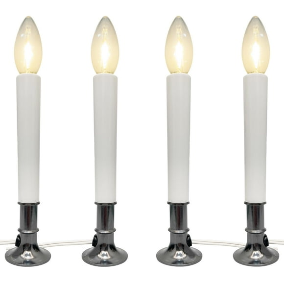 Velas Eléctricas de Ventana Navideñas Doratale Paquete de 4 120V con Sensor