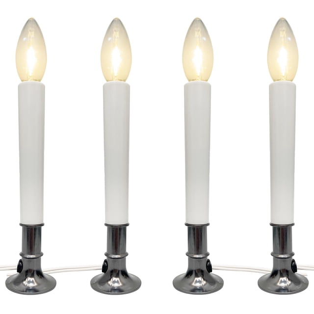 Velas Eléctricas de Ventana Navideñas Doratale Paquete de 4 120V con Sensor