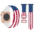 thumbnail image 3 of 4th of July American USA Flag Patriotic Bands Compatible with Apple Watch Band 42MM 44MM 45MM 49MM, Silicone Strap Compatible with iWatch Bands Ultra Series SE 9 8 7 6 5 4 3 2 1 for Women Men, 3 of 6