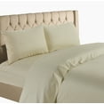 thumbnail image 1 of Home Collection 1200 Thread Count 100% Cotton Egyptian Quality Deep Pocket Stripe Sheet Set (Twin, Taupe), 1 of 2