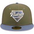 thumbnail image 2 of Men's New Era Olive/Blue San Diego Padres 59FIFTY Fitted Hat, 2 of 5