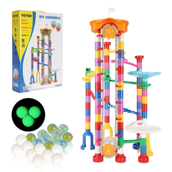 VEVOR Marble Run Set 230 PCS with Motorized Elevator Educational Maze Game for Kids