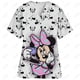 thumbnail image 2 of Uniforme de trabajo con estampado de Mickey Mouse de Disney, blusa de enfermera de manga corta con cuello en V para mujer, ropa de trabajo de enfermera, blusa médica, 2 of 5