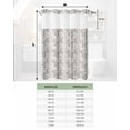 thumbnail image 6 of No Hook Shower Curtain with Snap in Liner, Modern Botanical Black Tree Branch Pattern Hotel Shower Curtains for Bathroom, Washable Shower Curtain Liner Set with Mesh Top Window, 54"x78", 6 of 6