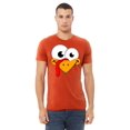 thumbnail image 2 of P&B Thanksgiving Silly Turkey Face Men's T-shirt, 3XL, Orange, 2 of 5