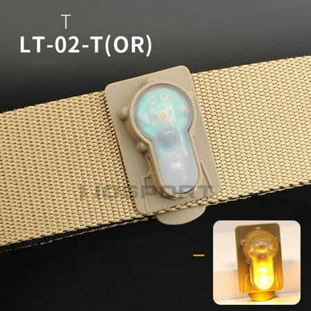 

Popvcly 1Pc Signal Light Clip-on Survival Lamp for Vest Belt Outdoor Waterproof Safety Rescue Strobe Brown-Orange Light