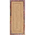 thumbnail image 2 of Indian Handmade Braided Multi Cotton Border with Inner Natural Jute Area Rug, Home Décor Rug, Jute Rug for Bedroom, Dining Room, living room, Doormat Rug Size - 2.6' x 12' (78 cm x 360 cm), 2 of 5