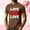 Brown, variant on EchfiProm Mens Graphic Tees Short Sleeve Black Shirts Crewneck Graphic Valentine Tops for Big and Tall Men Love Heart M
