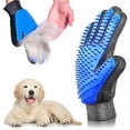 thumbnail image 3 of Upgrade Efficient Pet Hair Remover Gloves - Gentle Shedding Brushes for Dogs, Cats Short Hair - 1 Pair (Blue )Brushes and nail clippers, 3 of 5