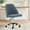 Blue, variant on TINKLE WELL Modern Office Desk Chair, Rolling Vanity Swivel Task Chair with Wheels, Stylish Comfortable Armless Backrest for Home, Bedroom, Office, Study, Gray