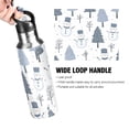 thumbnail image 4 of Yayeee 20oz Insulated Water Bottle Double Wall Stainless Steel with Flip Straw Lid, Cute Snowmen, 4 of 7