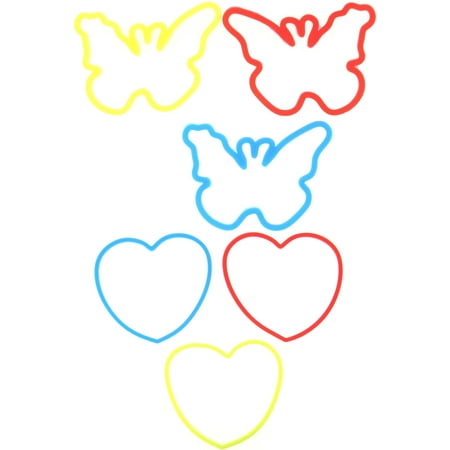 Bracelet-Sillycone Bandz-Heart/Butterf-Glow(Pack of 12)