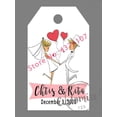 thumbnail image 1 of Etiquetas de boda personalizadas, etiquetas de favores de dulces, personalizadas, cumpleaños, bautismo, su foto-papel perlado, 3x5cm, 100 unids/set, 1 of 4