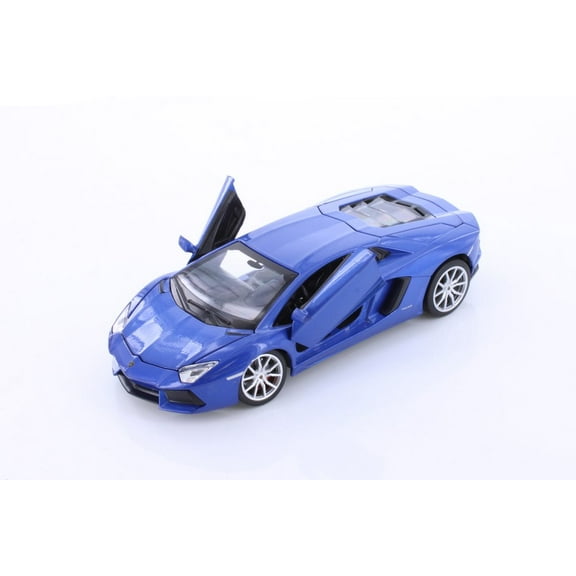 Lamborghini Aventador LP700-4 Coupé, Blue - Showcasts 68254D - 1/24 scale Diecast Model Toy Car