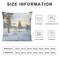 thumbnail image 5 of Orinice Snow Trees Trail Graphic Decorative Cushion Throw Pillow Cover Short Plush Winter Square 1PC 18x18in, 5 of 5