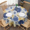 thumbnail image 3 of Pioneer Flower Floral Print Pattern Round Tablecloth 60"x60",Wrinkle Wipeable Table Cloth for Kitchen Dining Room Picnic Patio Party, 3 of 6