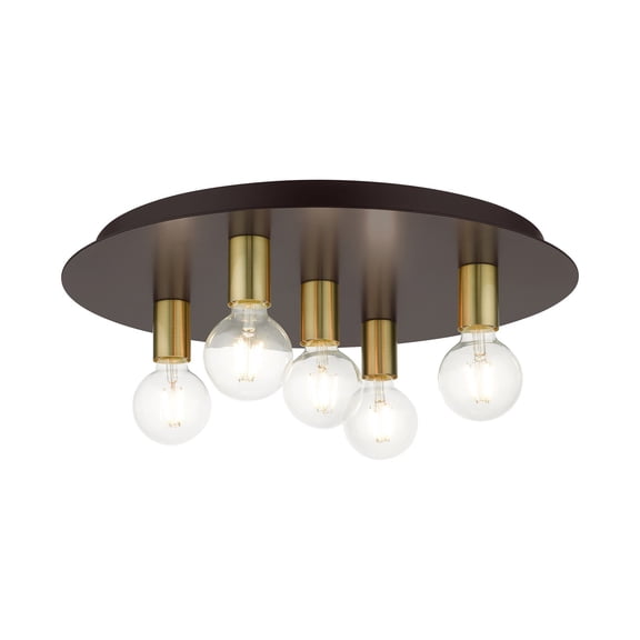 Livex Lighting - Hillview - 5 Light Flush Mount in Contemporary Style - 20