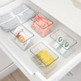 thumbnail image 3 of Mainstays Clear Plastic Organizer Bin for Bathroom- 4 pack, 3 of 11